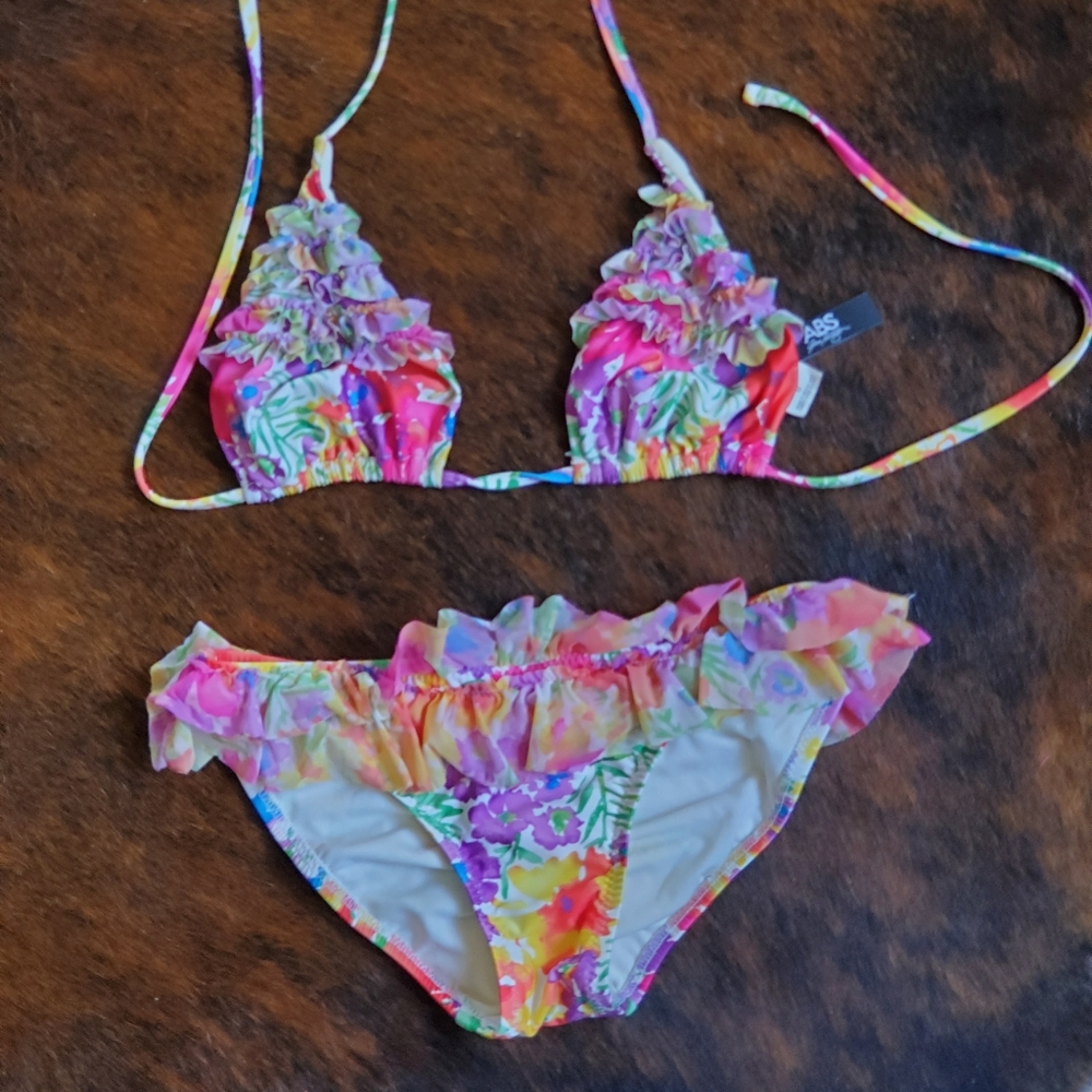 Multi Colored Ruffle Bikini - image 2